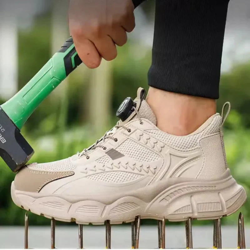 Chaussures de sécurité respirantes et confortables, protection anti-perforation, légères et antidérapantes.