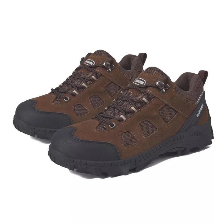 Chaussures de protection unisexes avec embout acier et semelle anti-perforation. Résistantes pour chantier.