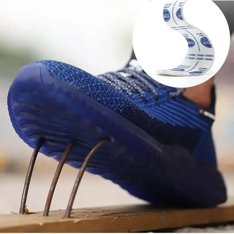 Baskets de protection noires unisexes, avec fonction anti-perforation pour environnements industriels.