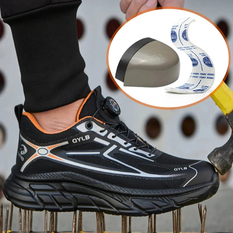 Chaussures de travail professionnelles anti-perforation et antidérapantes, offrant confort et durabilité optimale.