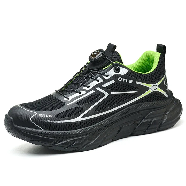 Chaussures de sécurité ultra-résistantes, modèle bleu, avec embout acier pour protection maximale au travail.