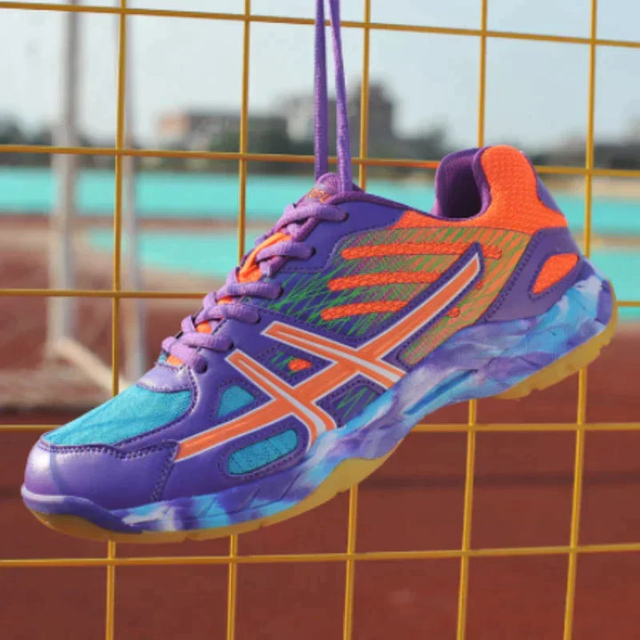 Baskets de running Samira pour femmes, légères et dynamiques, avec touches de lila, pour entraînement et loisirs.