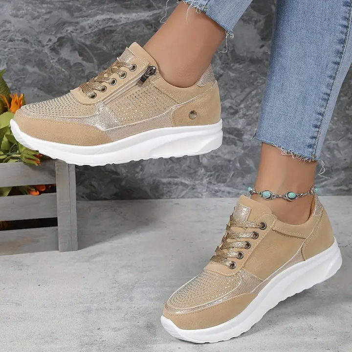 Baskets confortables femmes style automne, respirantes. Chaussures ergonomiques parfaites pour le quotidien.