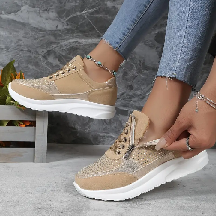 Baskets femmes confortables et stylées pour l'automne. Chaussures ergonomiques polyvalentes, parfaites pour le quotidien.