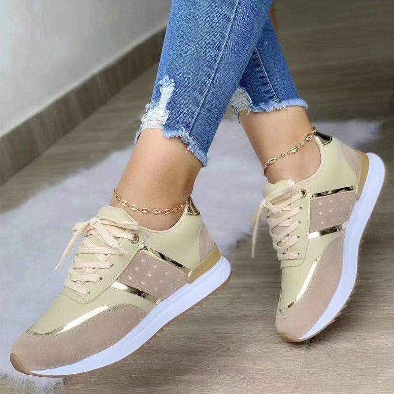 Baskets femme confortables et respirantes. Design élégant et polyvalent, parfait pour le quotidien.