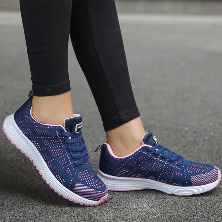 Baskets femme légères et respirantes, idéales pour sport et marche quotidienne. Confort optimal garanti.