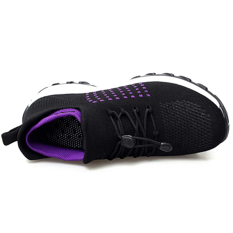 Baskets femme avec semelle antidérapante, conçues pour la marche et le confort durable. Soutien ergonomique.