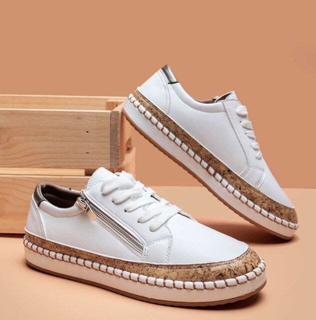 Chaussures baskets femmes florales, confortables. Soutien plantaire anti-douleur, légères et mode printemps.