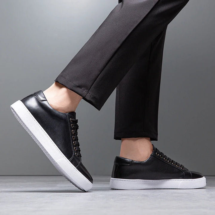 Baskets homme en cuir, style élégant et confortable.  Design intemporel, cuir premium.