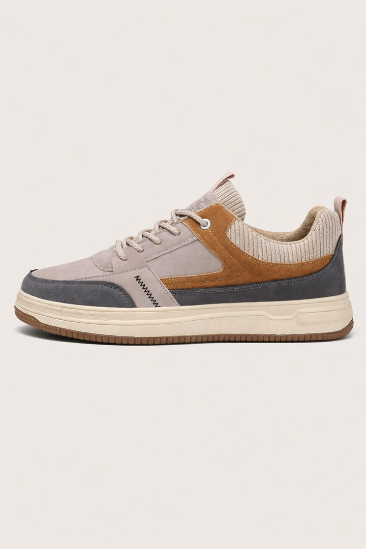 Baskets hommes multicolores décontractées pour confort urbain, style polyvalent et look sportif.
