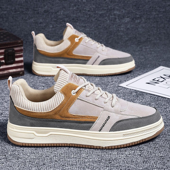 Baskets multicolores confortables pour hommes, idéales pour un look décontracté urbain et stylé.