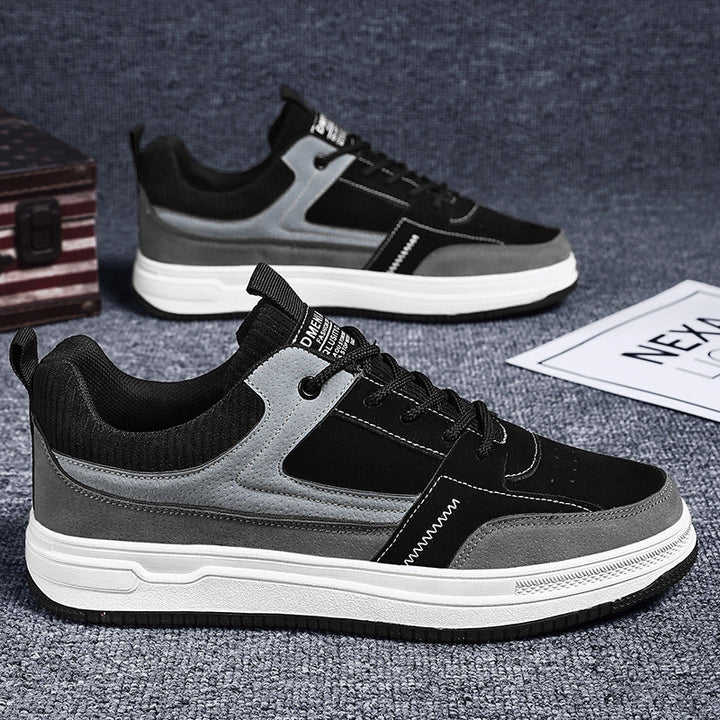 Baskets sportives hommes, design multicolore dynamique, assurent confort et adhérence urbaine.