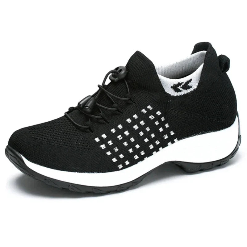 Chaussures décontractées femme, confortables, respirantes, look élégant et soutien orthopédique.