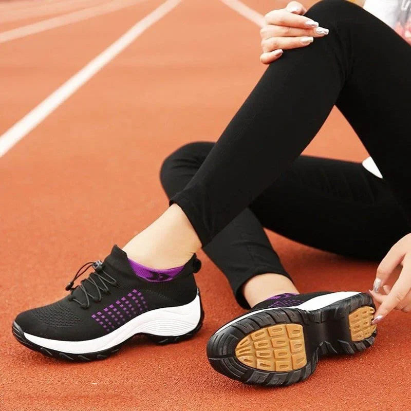 Baskets confortables femme, design élégant, semelle amortissante pour un soutien optimal.