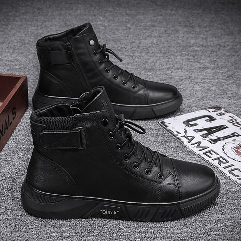 Sneakers noires uniques pour hommes, design moderne et confort supérieur. Idéales pour un look décontracté chic.