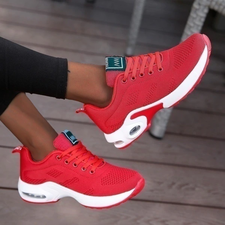 Chaussures sport femme avec amorti, orthopédiques et respirantes. Parfaites pour pieds actifs.
