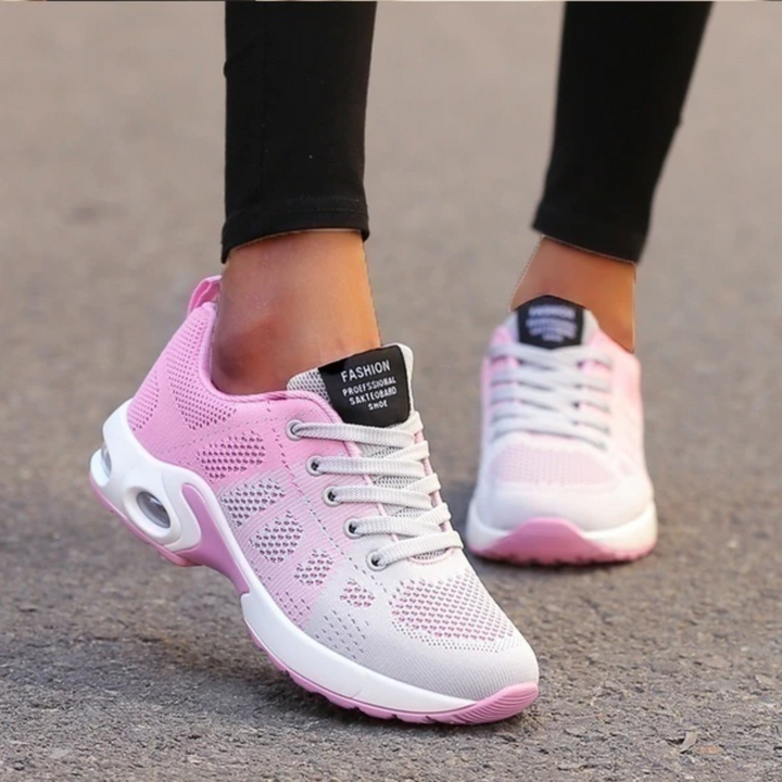 Chaussures de marche femme orthopédiques, design léger et respirant pour un confort optimal.