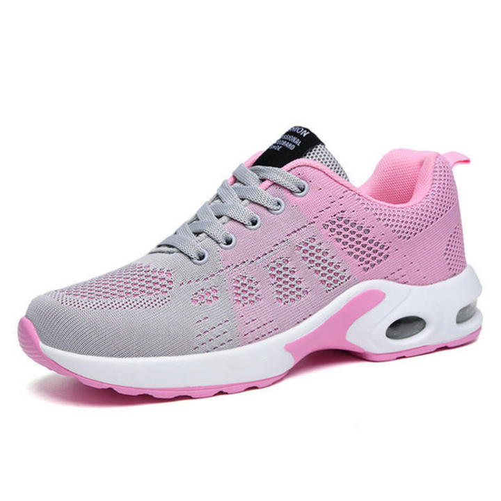 Baskets femme confort optimal, légères, avec technologie orthopédique pour la marche et le style décontracté.