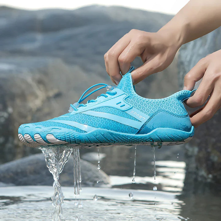 Baskets pieds nus ultralégères unisexes pour l'eau, plage et sport. Confort et liberté de mouvement.