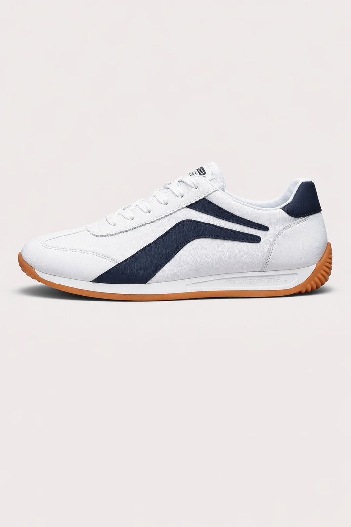 Paire de baskets rétro pour hommes, couleur sobre. Confortables et légères, parfaites pour le printemps et l'été.