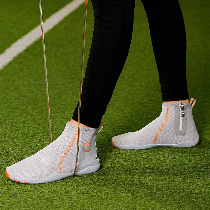 Chaussures pieds nus en néoprène, respirantes avec zip, confortables pour activités aquatiques et sport.