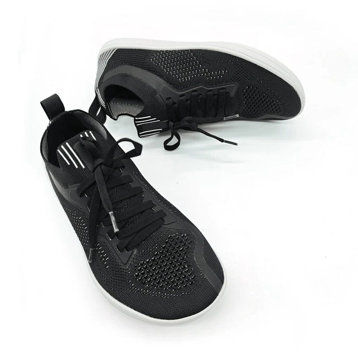 Baskets flexibles unisexes pour pieds nus, idéales pour la marche et sport léger, procurant une sensation naturelle.