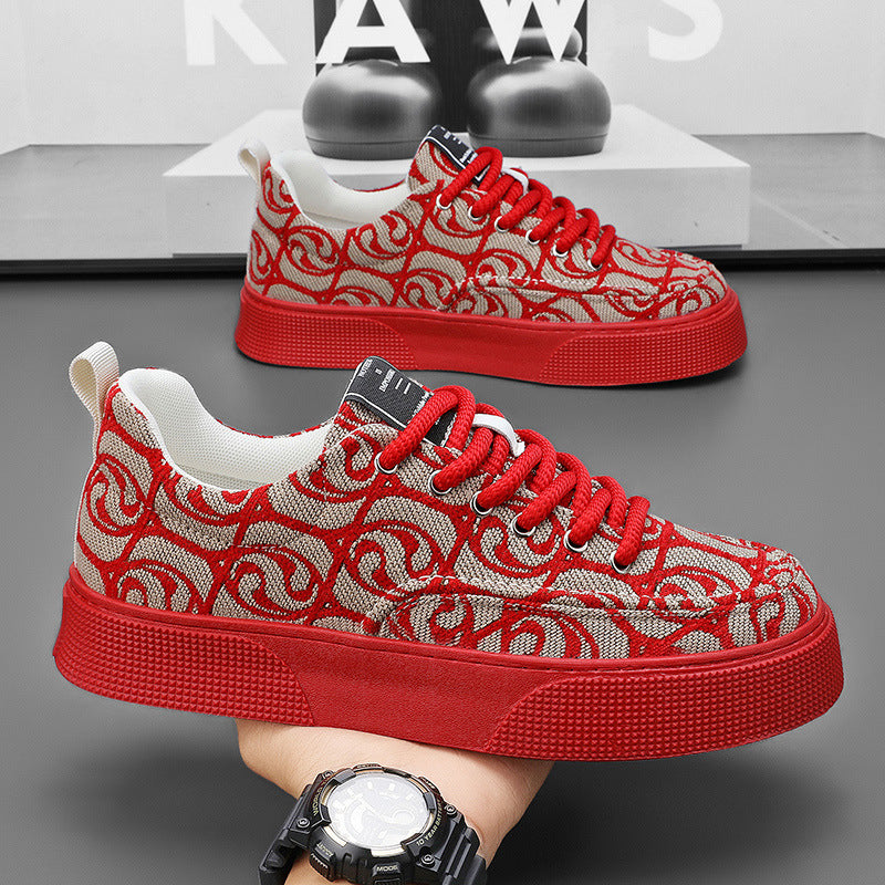 Vue avant des baskets Mauro pour hommes, chaussures polyvalentes pour un confort et un style urbain quotidien.