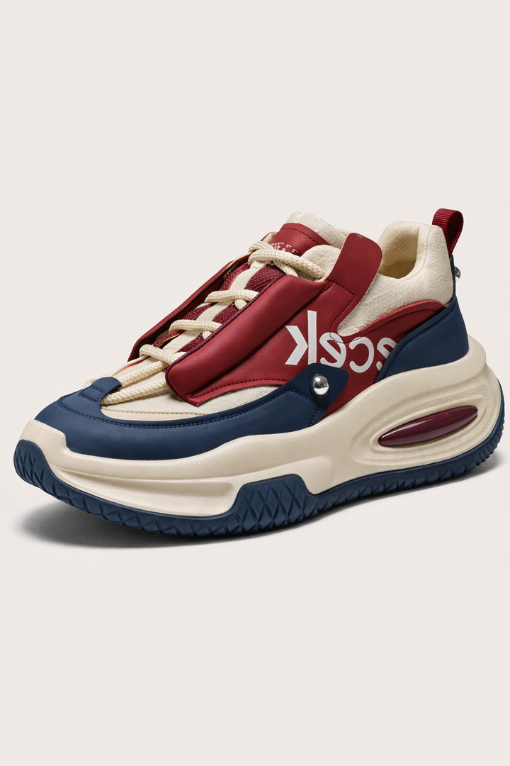 Sneakers homme confortables, design volumineux et semelle épaisse, parfaites pour un style urbain décontracté.