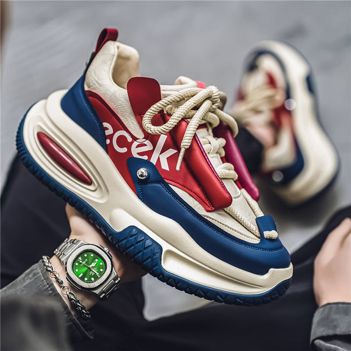 Baskets tendance homme, style urbain affirmé, chaussures volumineuses et confortables pour mode masculine.