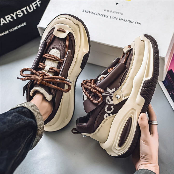 Chaussures volumineuses homme, sneakers confortables avec amorti, idéales pour le style urbain et la marche.
