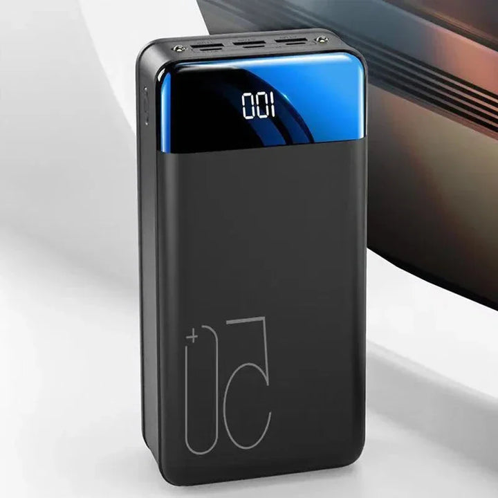 Batterie externe 100000mAh haute capacité. Recharge rapide, design compact, compatible avec plusieurs appareils. Idéale pour 