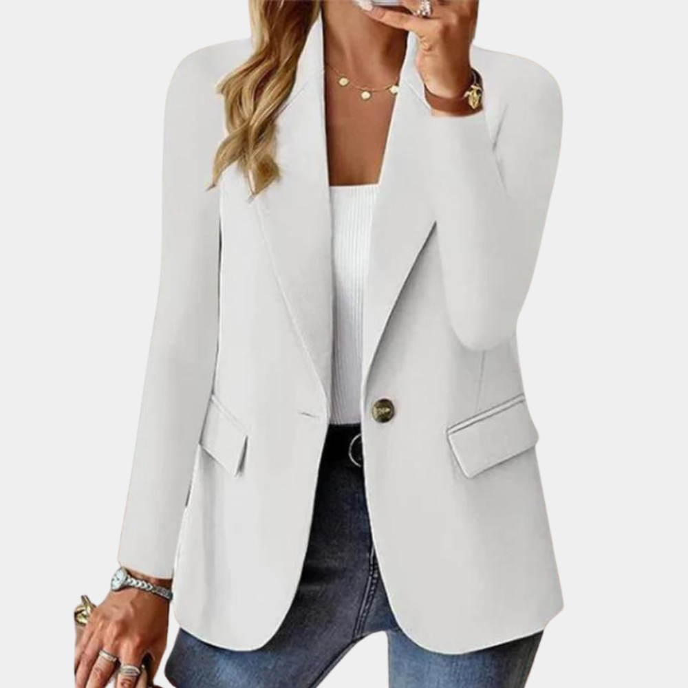 Blazer femme coupe ajustée, élégant et confortable.  Parfait pour le bureau ou les sorties.