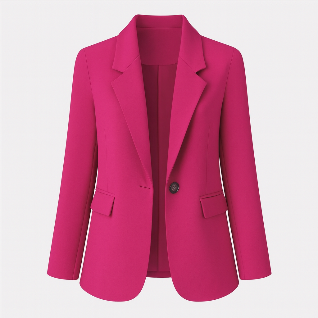 Veste femme casual chic beige, coupe ajustée, parfaite pour mode automne et vêtements élégants.