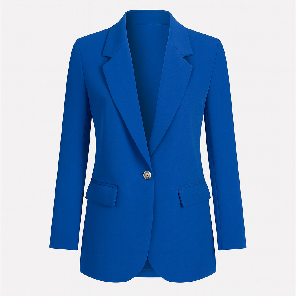 Veste casual chic femme vert forêt, coupe ajustée, élégance moderne pour mode automne.