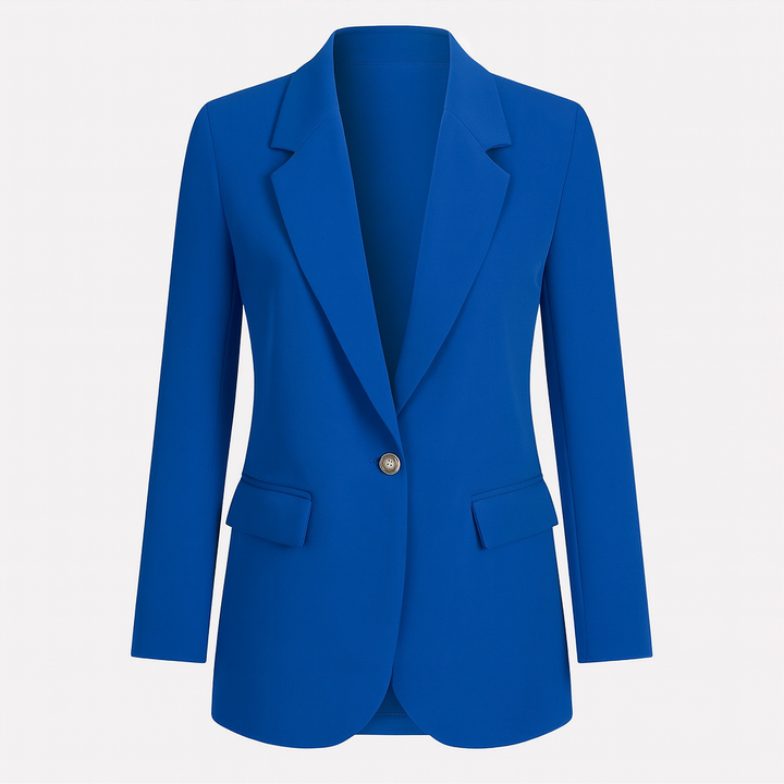 Veste casual chic femme vert forêt, coupe ajustée, élégance moderne pour mode automne.