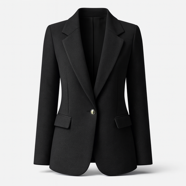Blazer femme blanc cassé, décontracté et chic, idéal pour bureau et vêtements polyvalents.