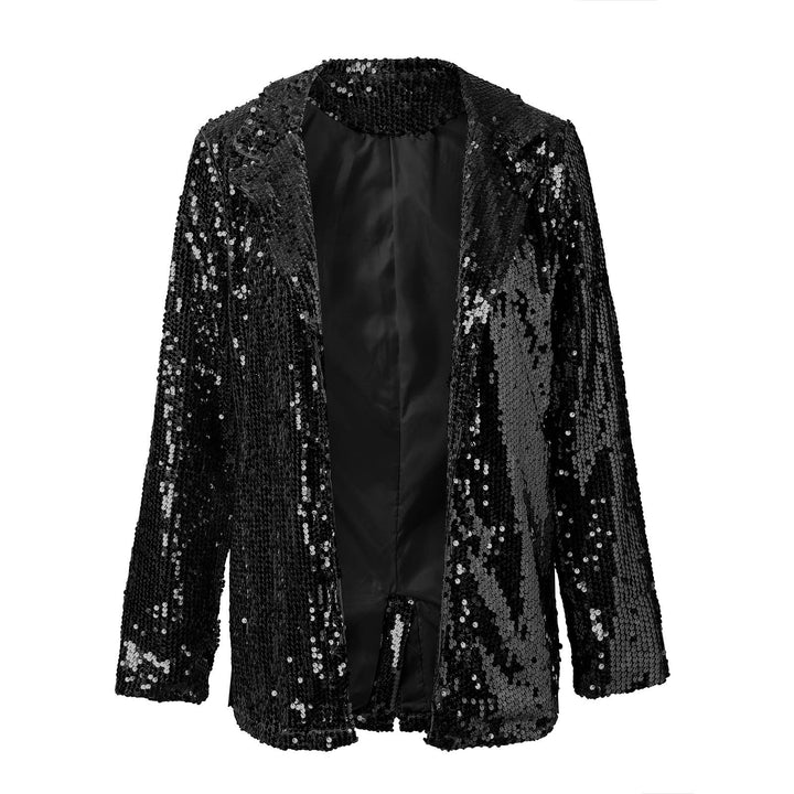 Blazer à paillettes pour femme, idéal pour apporter une touche chic et festive à votre tenue de soirée.