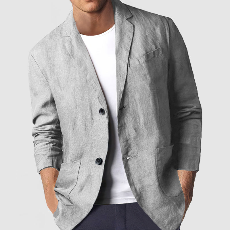 Blazer homme coton, style décontracté chic.  Coupe classique, plusieurs couleurs.