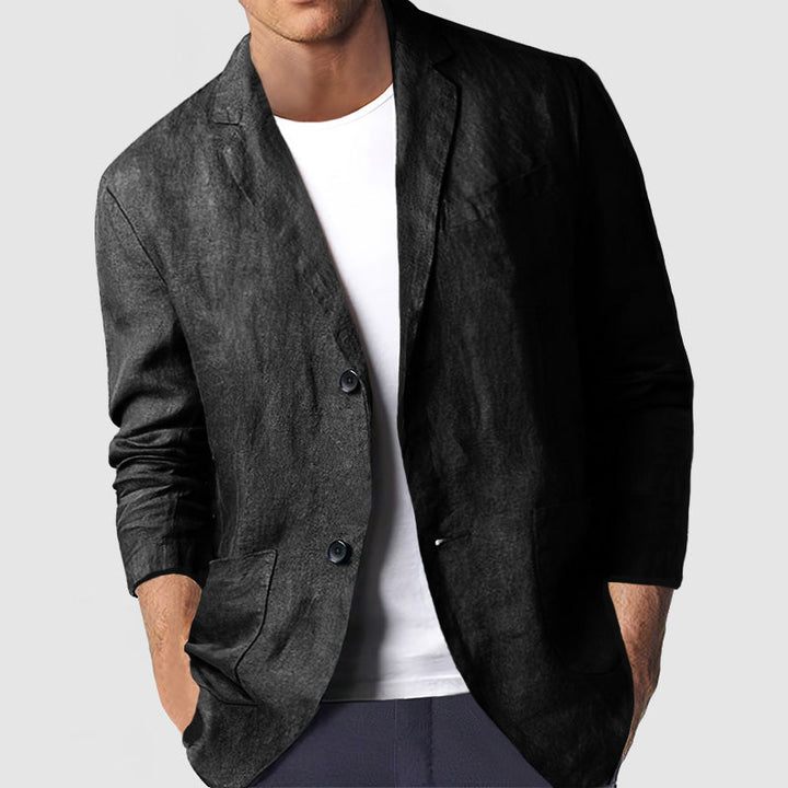 Blazer homme coton, style décontracté chic.  Coupe classique, plusieurs couleurs.