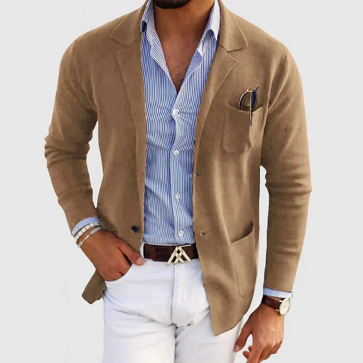Blazer homme coupe ajustée.  Élégant et confortable, idéal bureau/cérémonies.