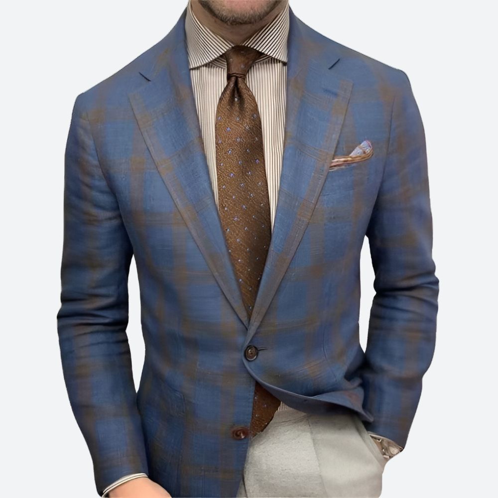 Blazer homme coupe ajustée, élégant et moderne.  Parfait pour occasions formelles et décontractées.
