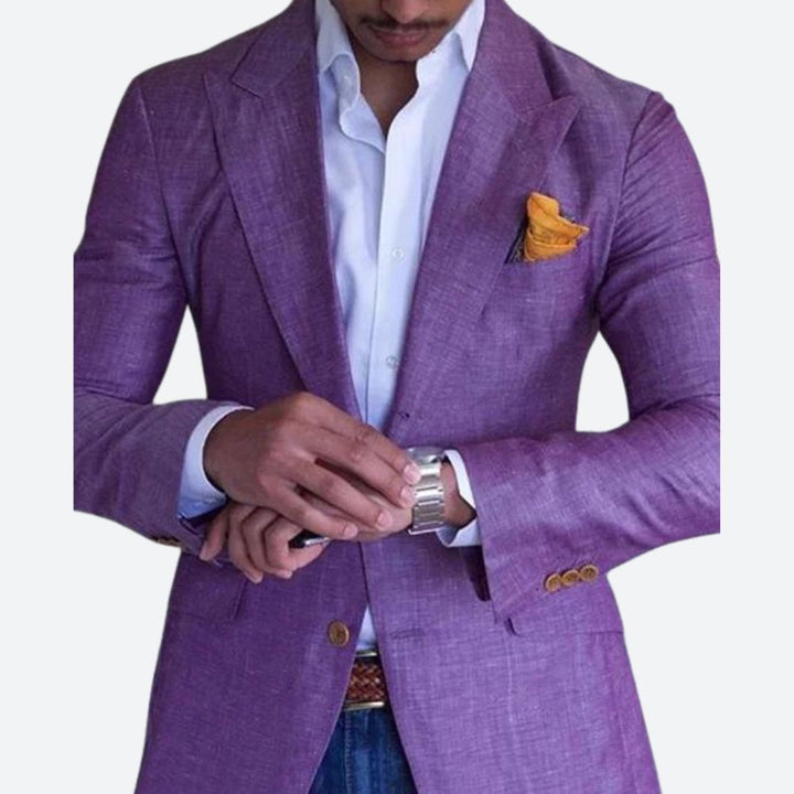 Blazer homme coupe ajustée, élégant et moderne.  Parfait pour occasions formelles et décontractées.
