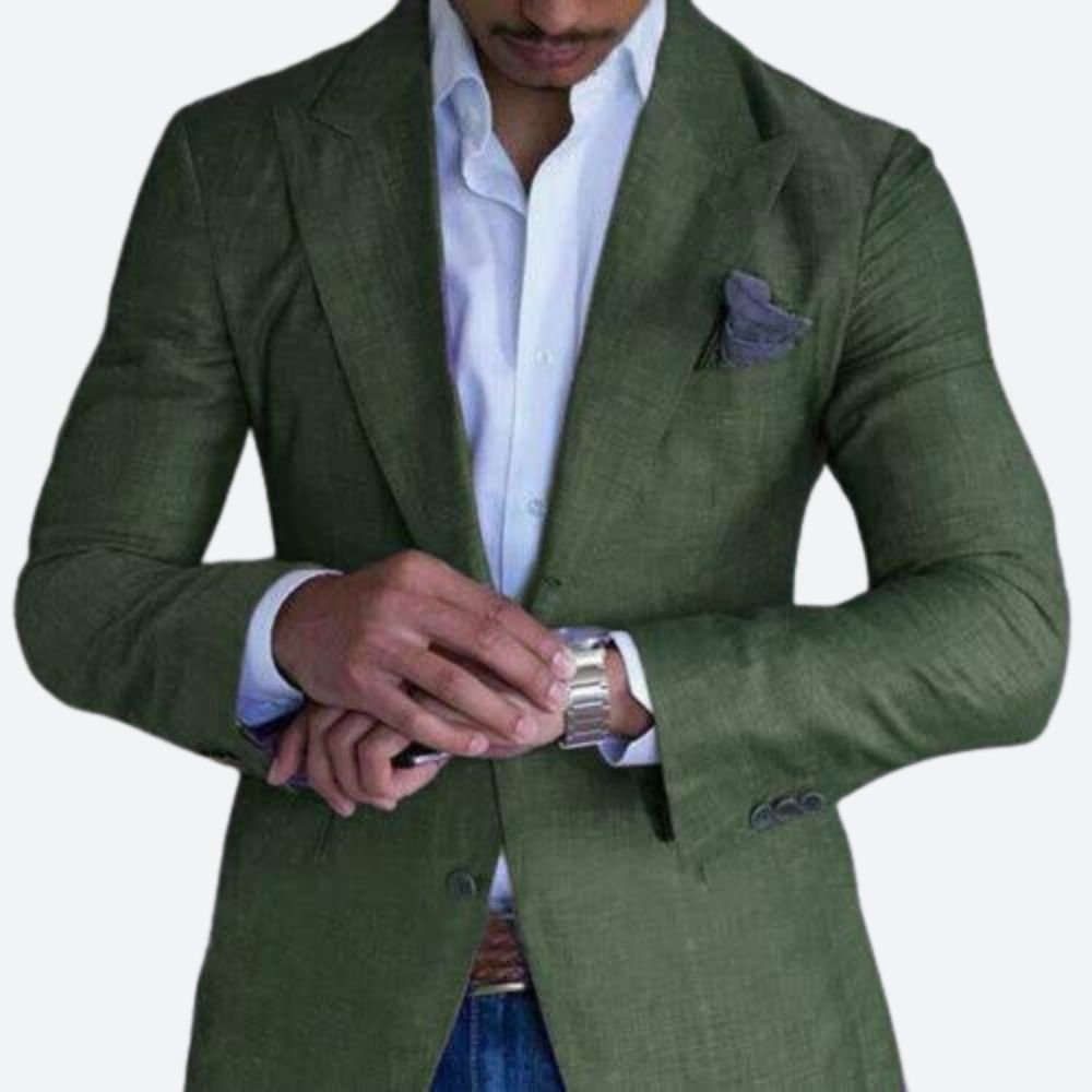 Blazer homme coupe ajustée, élégant et moderne.  Parfait pour occasions formelles et décontractées.