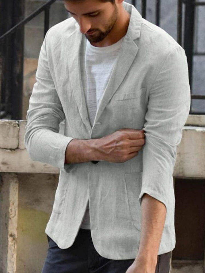 Blazer décontracté homme, coupe moderne. Veste confortable pour un style chic et relaxé au quotidien.