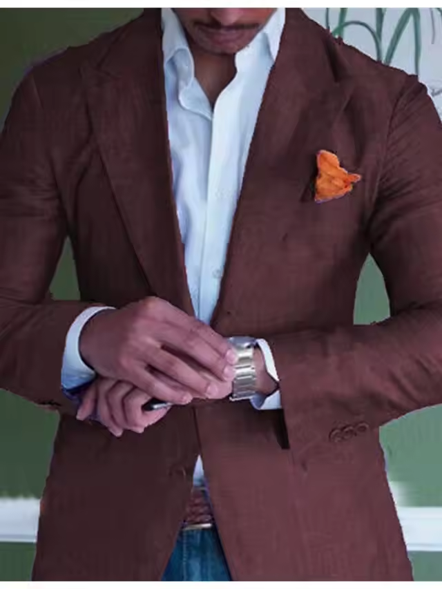 Gros plan sur le tissu texturé d'un blazer homme premium, détail de la matière pour un style élégant.