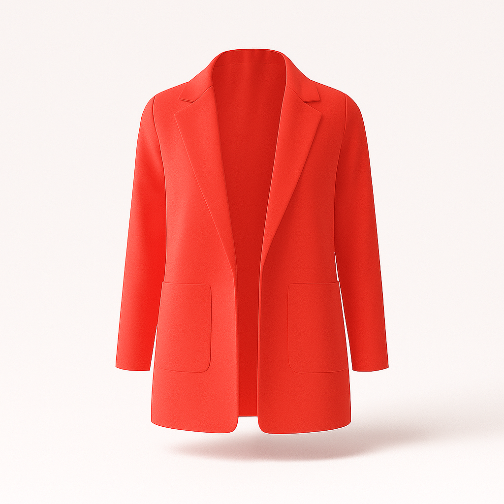 Blazer long femme kaki automne. Veste élégante pour le bureau, ou une tenue de sortie mode.