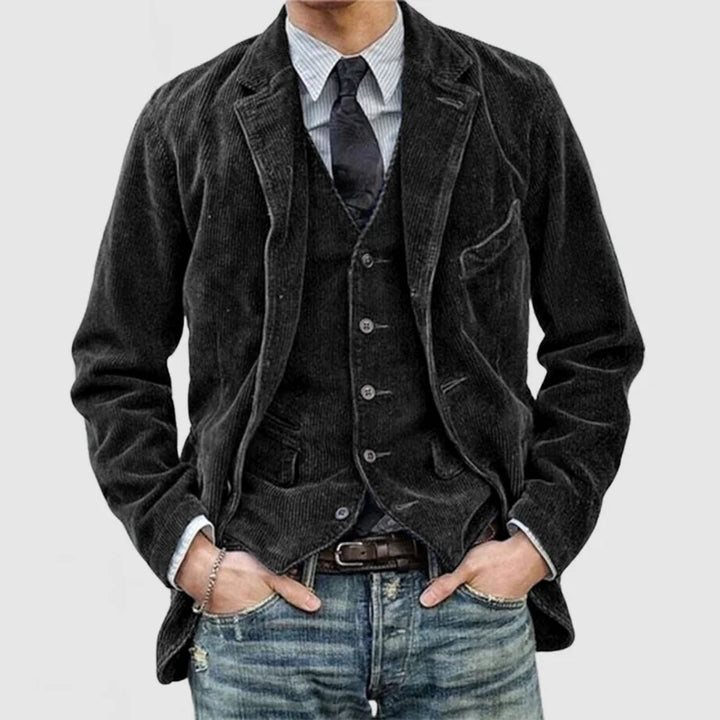 "Blazer vintage élégant pour femme, design rétro chic, look intemporel et sophistiqué, parfait pour toutes les occasions."