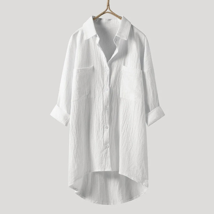 Blouse femme chic décontractée, manches longues, parfaite pour la mode quotidienne, confortable et polyvalente.