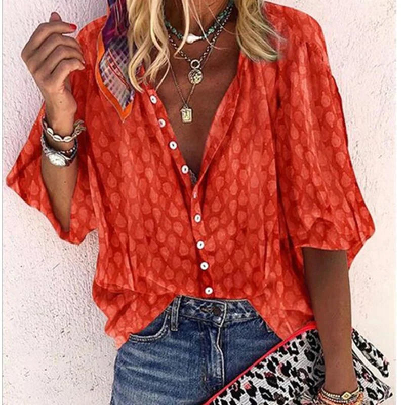 Blouse femme Billie, vêtement léger et polyvalent. Parfaite pour la mode été, facile à assortir.