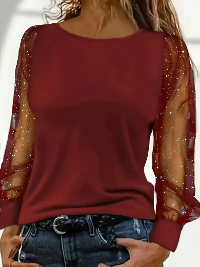 Blouse femme élégante noire, parfaite pour une tenue de soirée chic et raffinée. Confortable, style mode féminine.